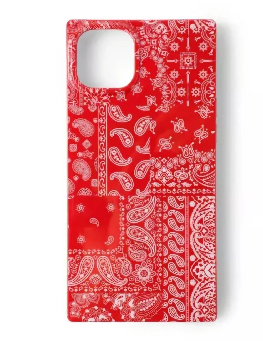 Hello Lux Red Bandana Square Glossy iPhone Case 15 Plus 14 Plus NEW Never Used